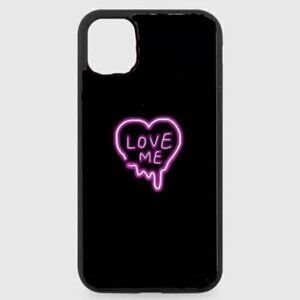Black Neon Love Me Phone Case
